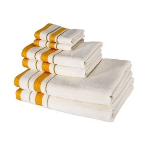 6-Piece Ecru with Gold Bath Towel set